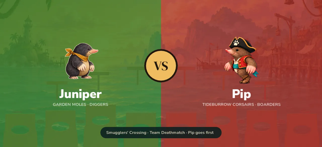 Two crews face off at the start of an online match